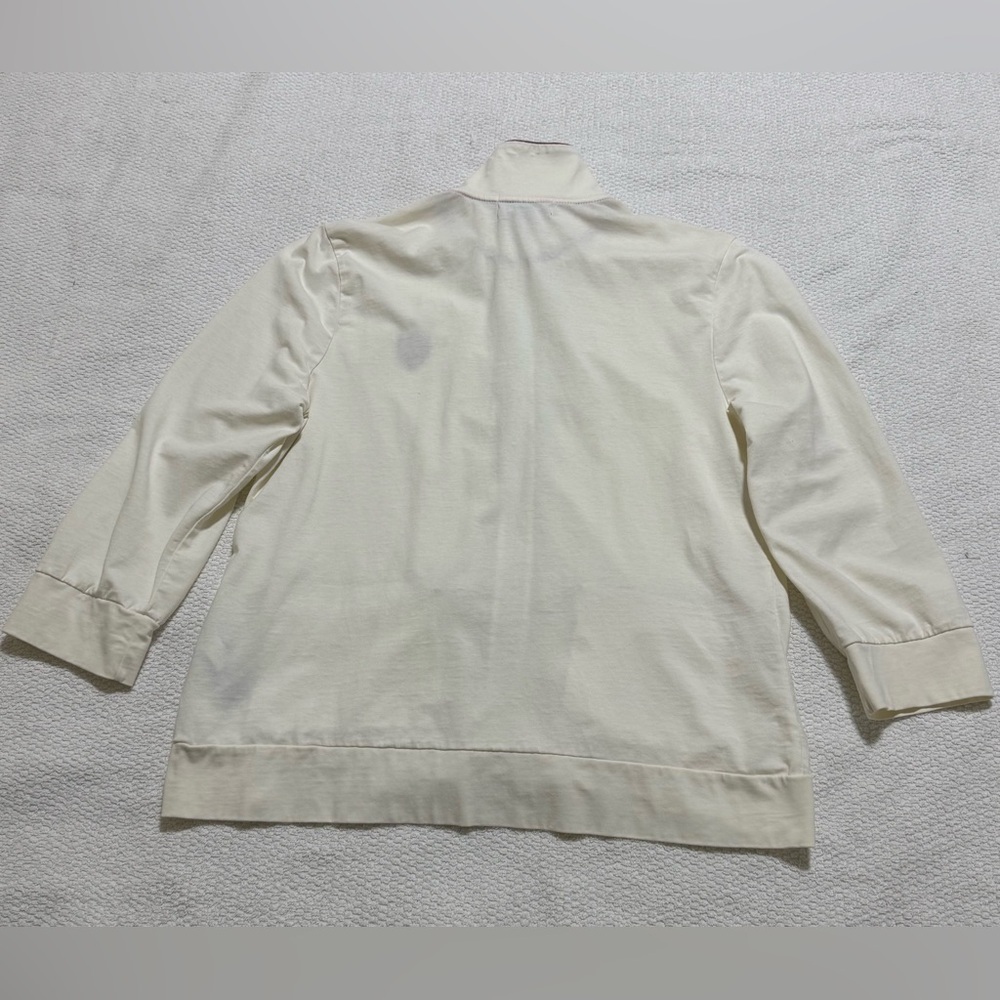Polo Ralph Lauren Active Women L Cream Stretch 3/4 Sleeve Golf track Zip Jacket - Picture 9 of 10